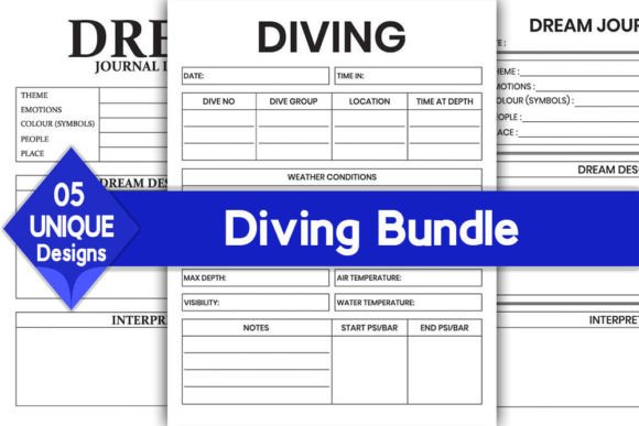 Download Diving Log Book Bundle | KDP Interior - Log book Collection
