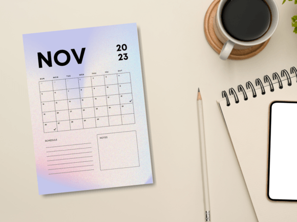 Download Gradient Minimal November 2023 Planner - 2023 Collection