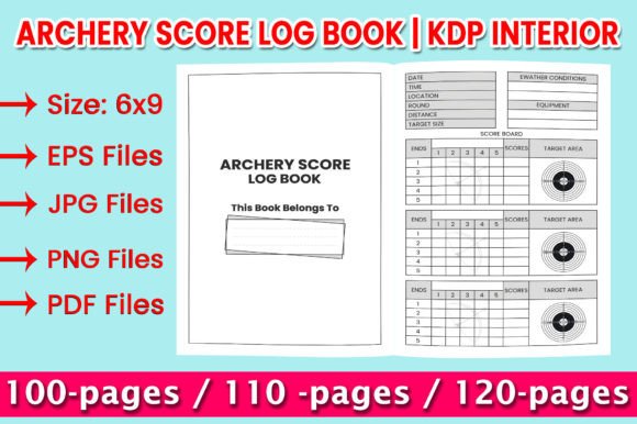 Download Archery Score Log Book | KDP Interior - Log book Collection