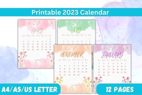 Download Editable Colorful 2023 Calendar - 2023 Collection