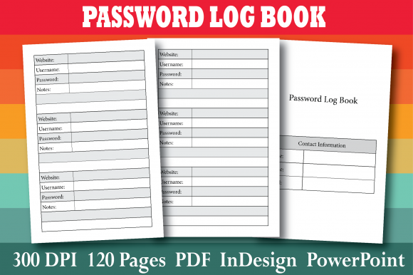 Download KDP Password Log Book Interior - Log book Collection