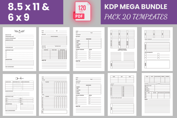Download KDP Template Mega Bundle - Kdp template Collection