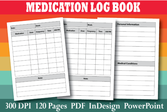 Download KDP Medication Log Book Interior - Log book Collection