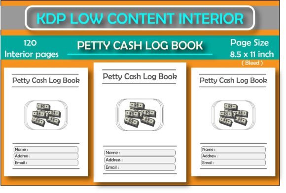 Download Petty Cash Log Book for KDP Low Content - Log book Collection