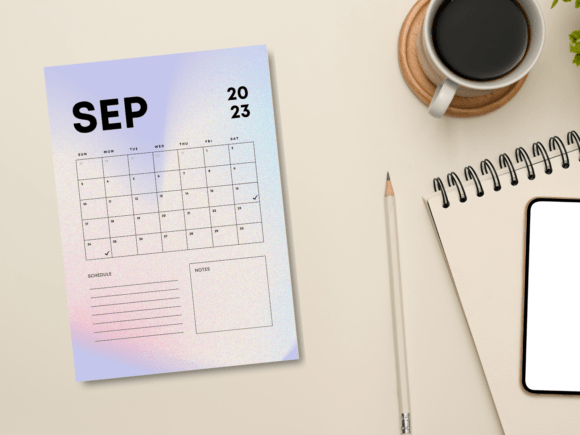 Download Gradient Minimal September 2023 Planner - 2023 Collection